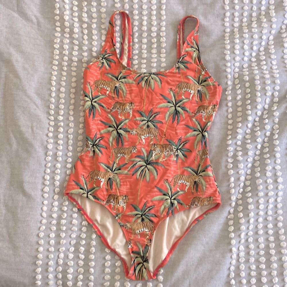 OCEAN GEAR // tiger print one-piece swimsuit